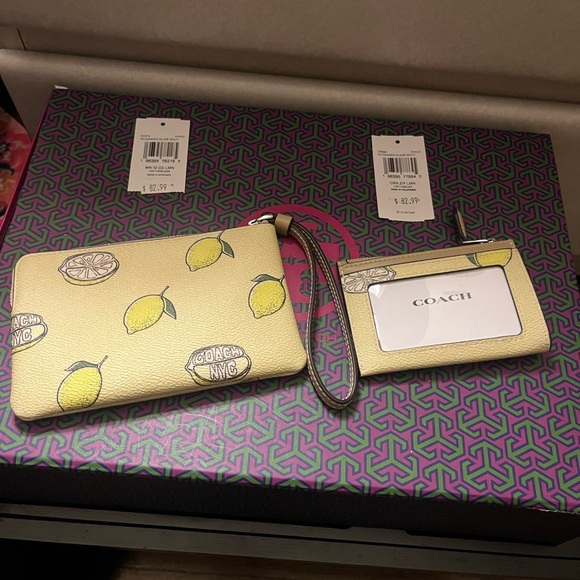 Coach Lemon Print Card Holder - Picture 5 of 6